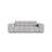 Jennifer 2-Sitzer Sofa aus Chenille in Silber (Eden 17 Silver), 178x102 cm von Micadoni – Bild 1