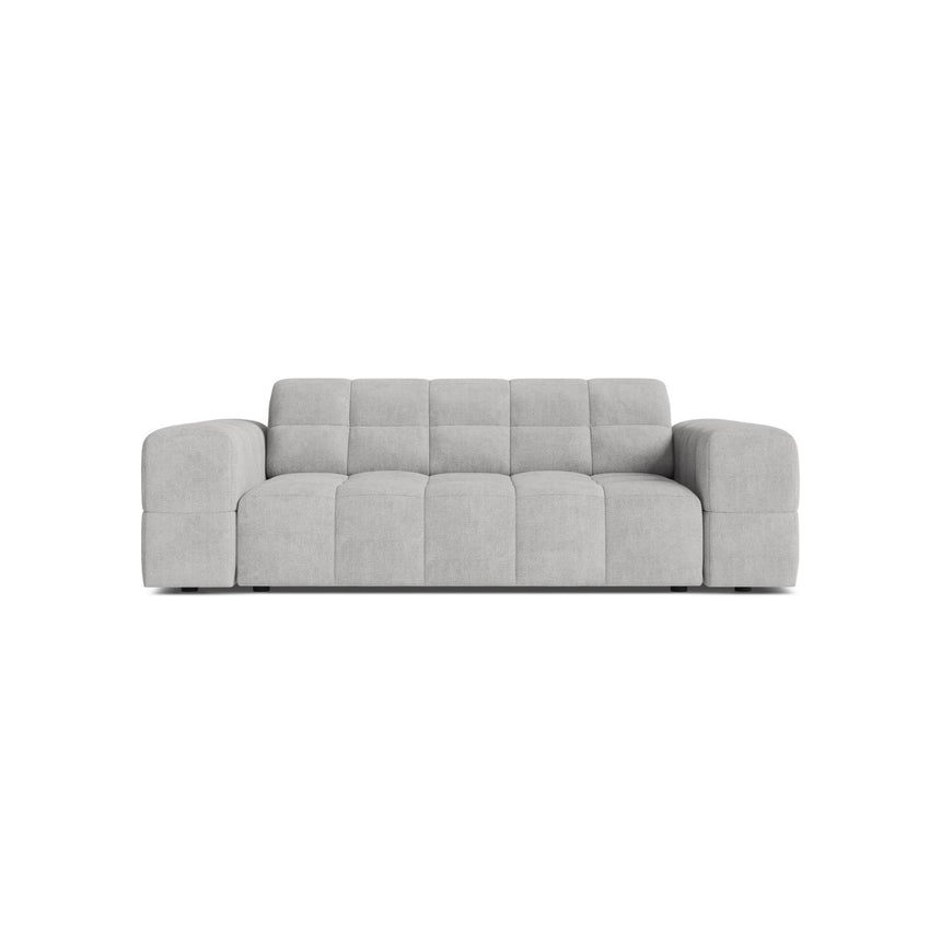 Jennifer 2-Sitzer Sofa aus Chenille in Silber (Eden 17 Silver), 178x102 cm von Micadoni – Bild 1