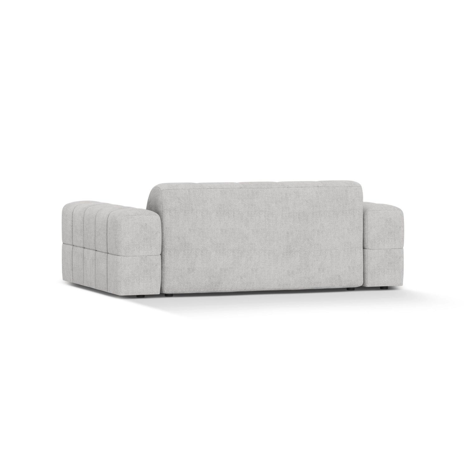 Jennifer 2-Sitzer Sofa aus Chenille in Silber (Eden 17 Silver), 178x102 cm von Micadoni – Bild 4