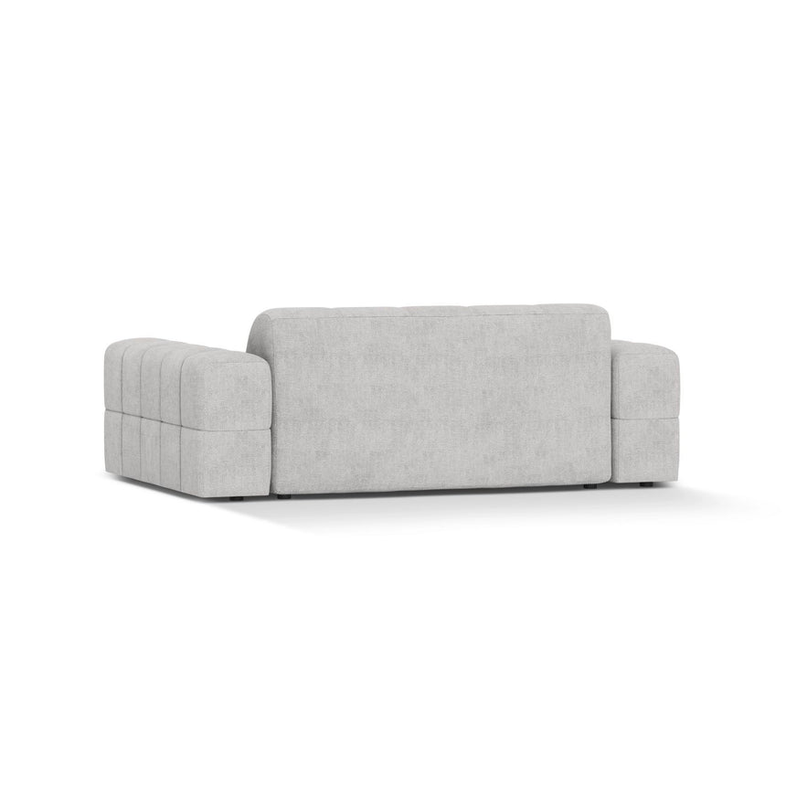 Jennifer 2-Sitzer Sofa aus Chenille in Silber (Eden 17 Silver), 178x102 cm von Micadoni – Bild 4