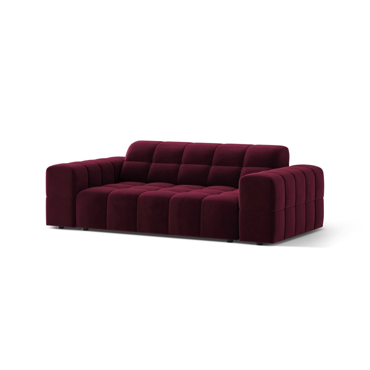 Jennifer 2-Sitzer Sofa aus Samt in Burgundy (Venus 2932), 178x102 cm von Micadoni – Bild 3