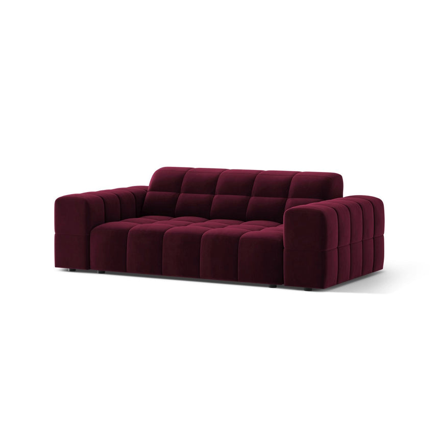 Jennifer 2-Sitzer Sofa aus Samt in Burgundy (Venus 2932), 178x102 cm von Micadoni – Bild 3