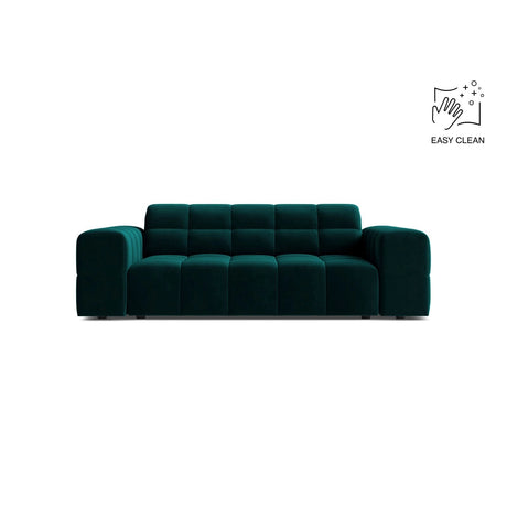 Jennifer 2-Sitzer Sofa aus Samt in Deep Petrol (Venus 2911), 178x102 cm von Micadoni – Bild 1