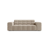 Jennifer 2-Sitzer Sofa aus Samt in Dunkelbeige (Bluvel 30), 178x102 cm von Micadoni – Bild 1