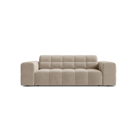 Jennifer 2-Sitzer Sofa aus Samt in Dunkelbeige (Bluvel 30), 178x102 cm von Micadoni – Bild 1