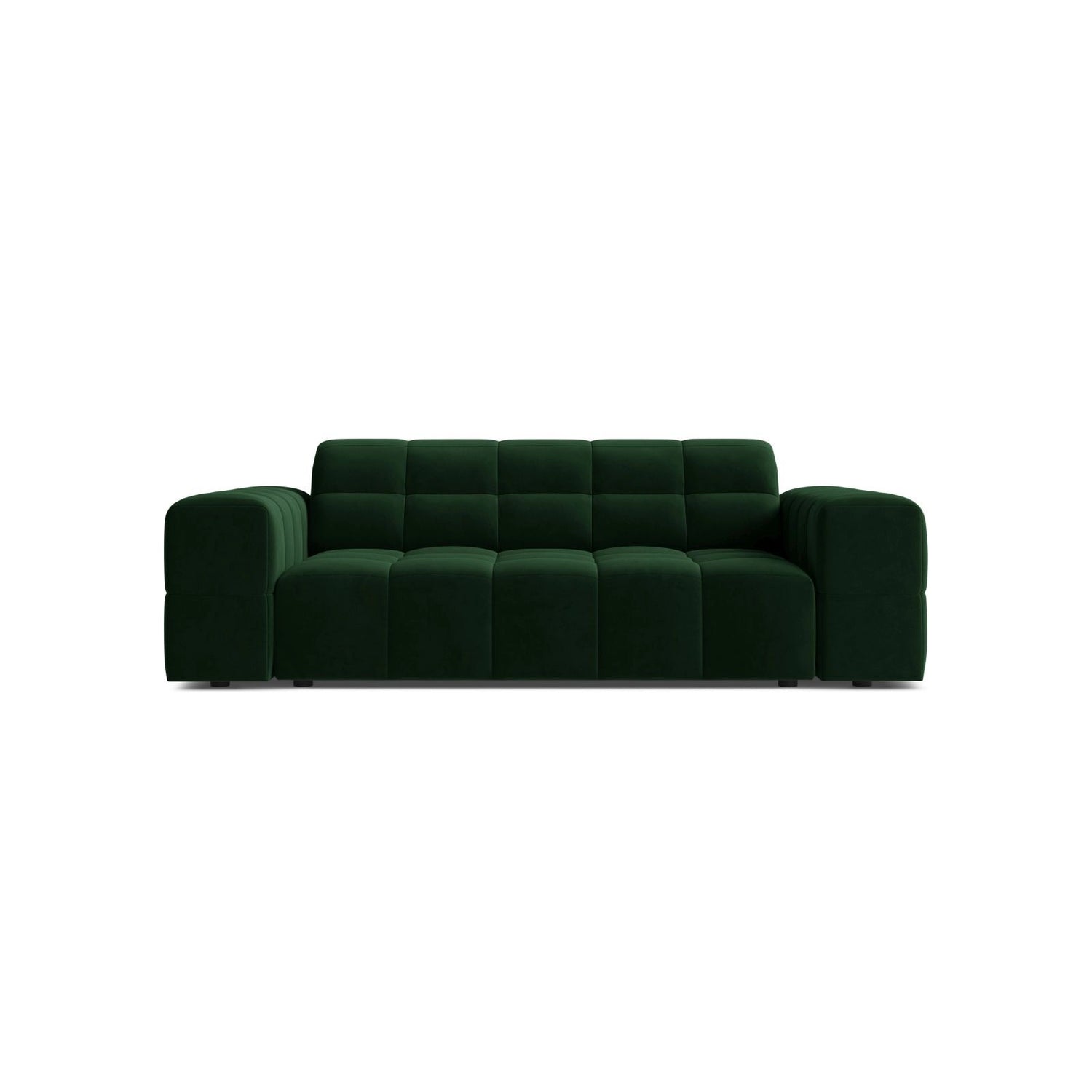 Jennifer 2-Sitzer Sofa aus Samt in Flaschengrün (Bluvel 78), 178x102 cm von Micadoni – Bild 1