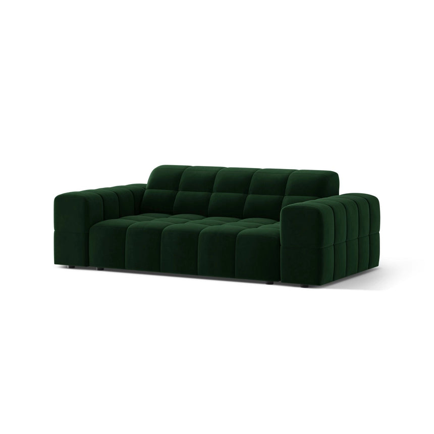 Jennifer 2-Sitzer Sofa aus Samt in Flaschengrün (Bluvel 78), 178x102 cm von Micadoni – Bild 3