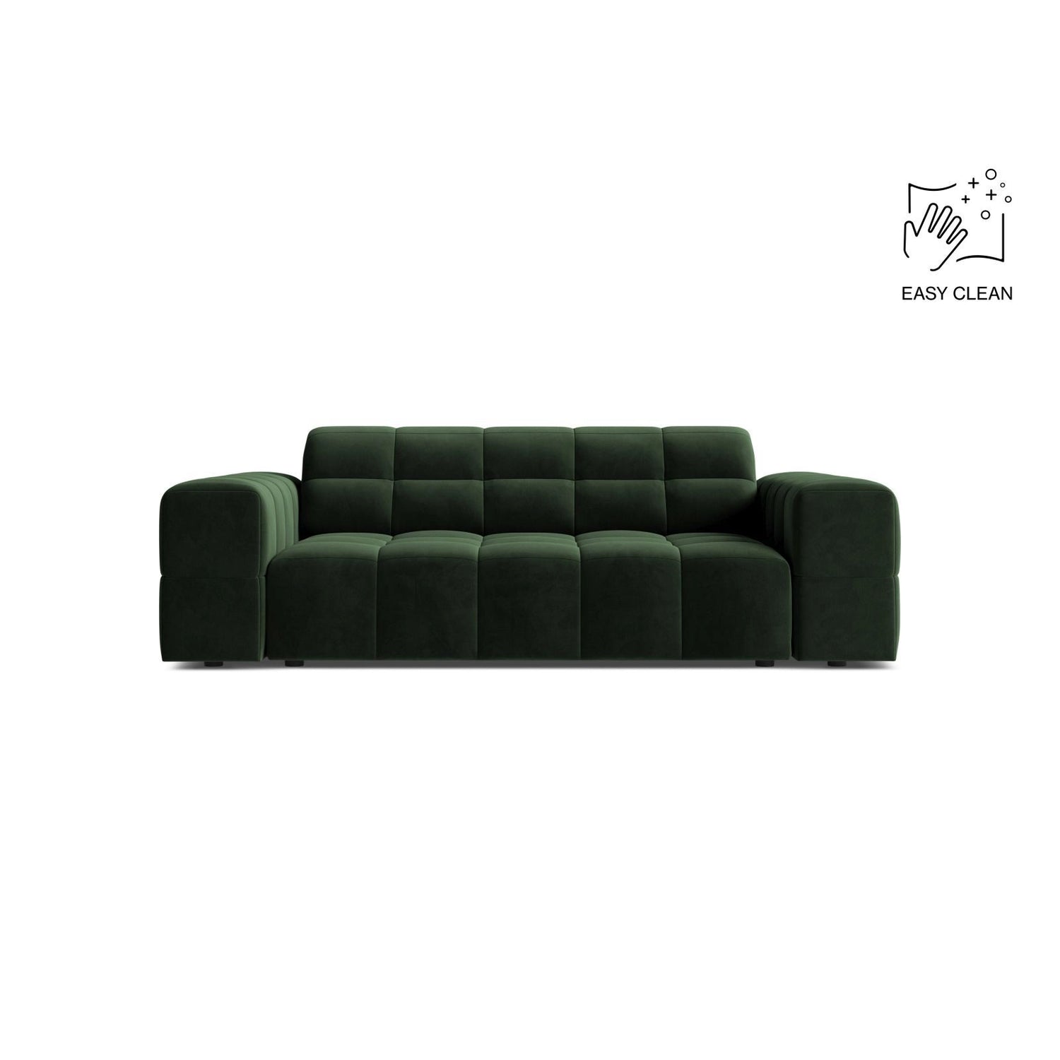 Jennifer 2-Sitzer Sofa aus Samt in Flaschengrün (Venus 2940), 178x102 cm von Micadoni – Bild 1