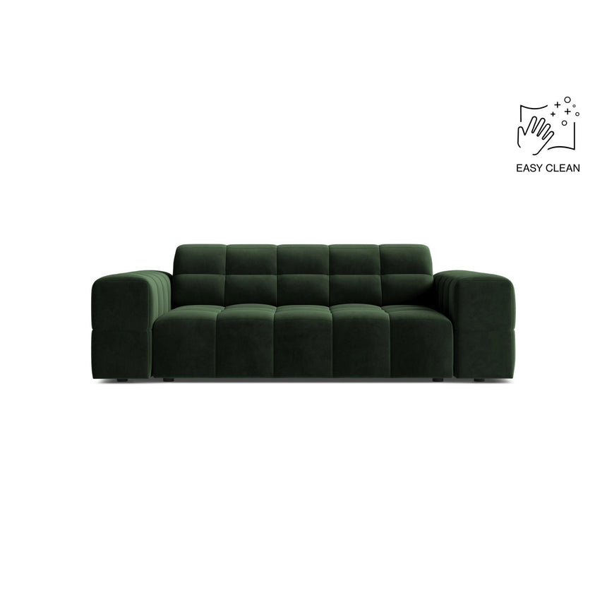 Jennifer 2-Sitzer Sofa aus Samt in Flaschengrün (Venus 2940), 178x102 cm von Micadoni – Bild 1