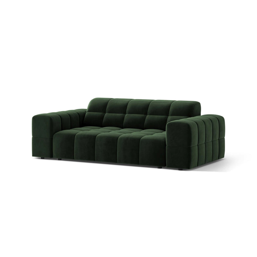 Jennifer 2-Sitzer Sofa aus Samt in Flaschengrün (Venus 2940), 178x102 cm von Micadoni – Bild 3