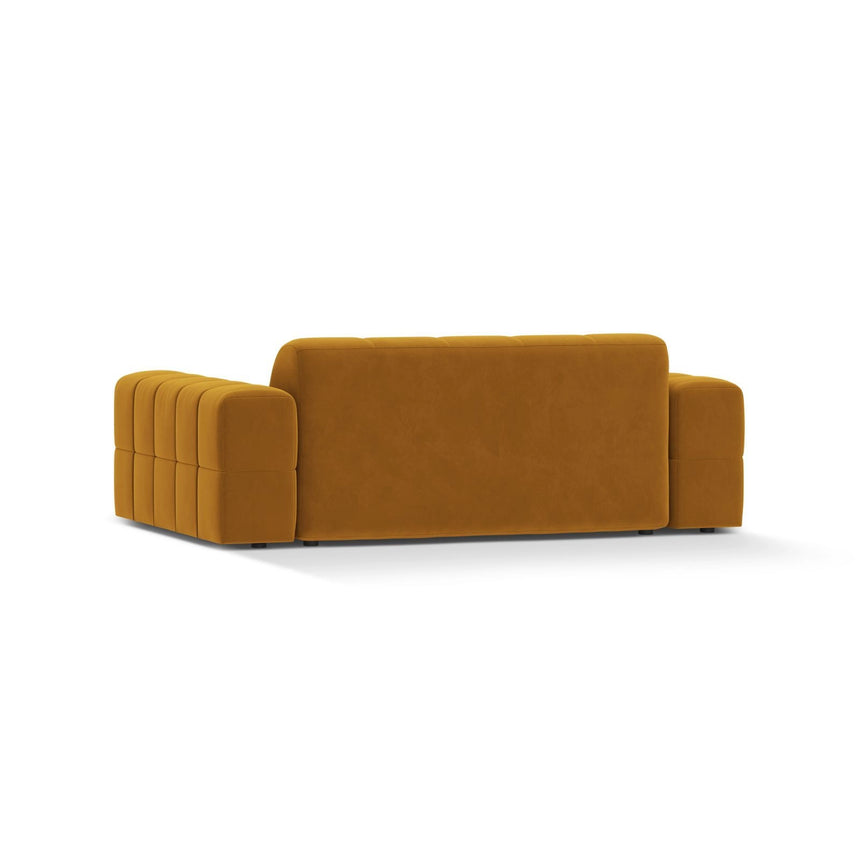 Jennifer 2-Sitzer Sofa aus Samt in Gelb (Bluvel 68), 178x102 cm von Micadoni – Bild 4