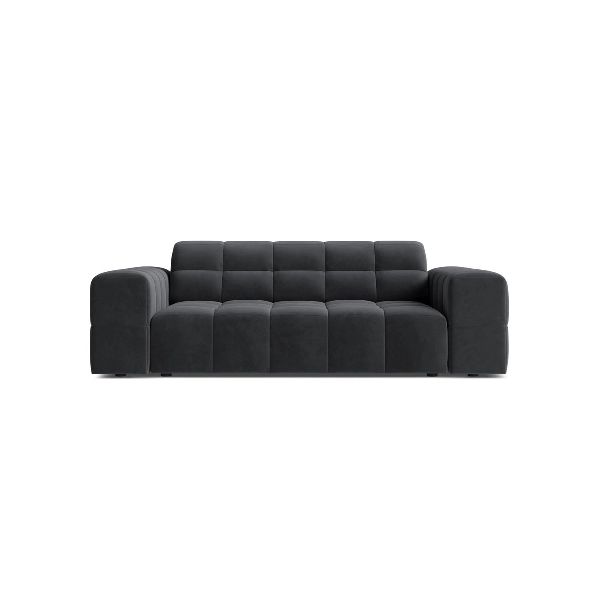 Jennifer 2-Sitzer Sofa aus Samt in Grau (Bluvel 14), 178x102 cm von Micadoni – Bild 1