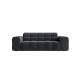 Jennifer 2-Sitzer Sofa aus Samt in Grau (Bluvel 14), 178x102 cm von Micadoni – Bild 1