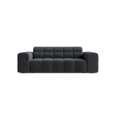 Jennifer 2-Sitzer Sofa aus Samt in Grau (Bluvel 14), 178x102 cm von Micadoni – Bild 1