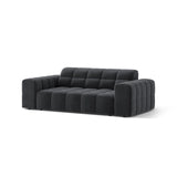 Jennifer 2-Sitzer Sofa aus Samt in Grau (Bluvel 14), 178x102 cm von Micadoni – Bild 3