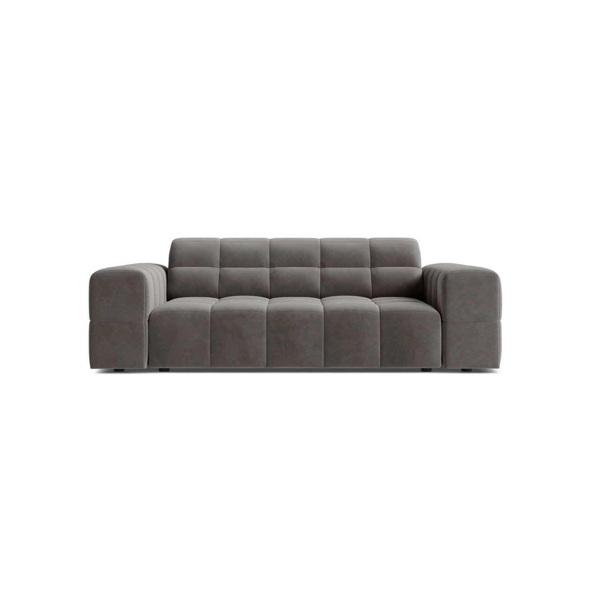 Jennifer 2-Sitzer Sofa aus Samt in Hellgrau (Bluvel 13), 178x102 cm von Micadoni – Bild 1