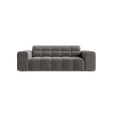 Jennifer 2-Sitzer Sofa aus Samt in Hellgrau (Bluvel 13), 178x102 cm von Micadoni – Bild 1