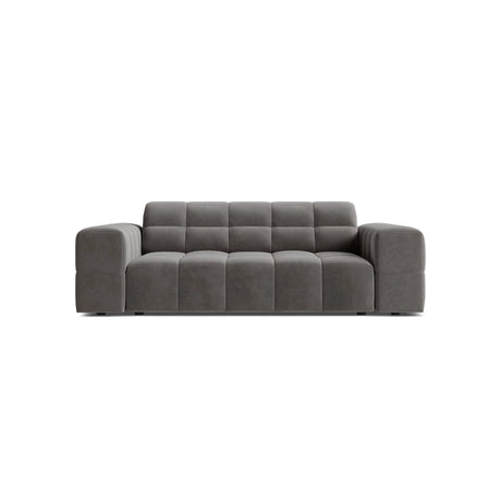 Jennifer 2-Sitzer Sofa aus Samt in Hellgrau (Bluvel 13), 178x102 cm von Micadoni – Bild 1