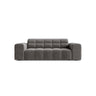 Jennifer 2-Sitzer Sofa aus Samt in Hellgrau (Bluvel 13), 178x102 cm von Micadoni – Bild 1