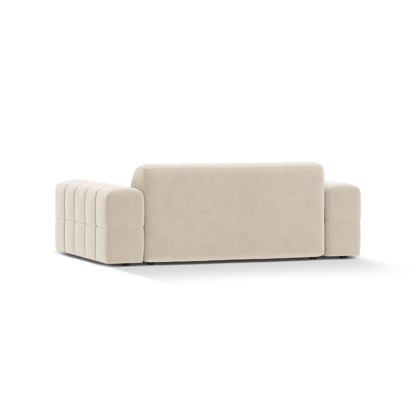 Jennifer 2-Sitzer Sofa aus Samt in Leichtes Beige (Bluvel 22), 178x102 cm von Micadoni – Bild 4