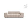 Jennifer 2-Sitzer Sofa aus Samt in Leichtes Beige (Venus 2927), 178x102 cm von Micadoni – Bild 1