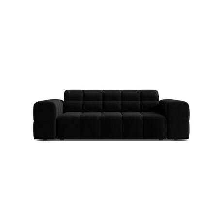 Jennifer 2-Sitzer Sofa aus Samt in Schwarz (Bluvel 19), 178x102 cm von Micadoni – Bild 1