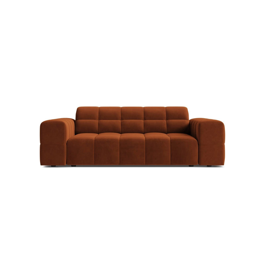 Jennifer 2-Sitzer Sofa aus Samt in Terrakotta (Bluvel 4215), 178x102 cm von Micadoni – Bild 1