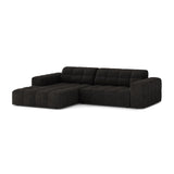 Jennifer 4-Sitzer Ecksofa, Linke Seite, aus Chenille in Anthrazit (Eden 21 Black), 234x167 cm von Micadoni – Bild 3