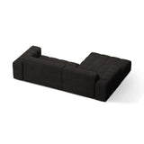 Jennifer 4-Sitzer Ecksofa, Linke Seite, aus Chenille in Anthrazit (Eden 21 Black), 234x167 cm von Micadoni – Bild 4