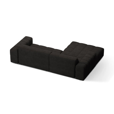 Jennifer 4-Sitzer Ecksofa, Linke Seite, aus Chenille in Anthrazit (Eden 21 Black), 234x167 cm von Micadoni – Bild 4
