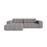 Jennifer 4-Sitzer Ecksofa, Linke Seite, aus Chenille in Hellgrau (Eden 18 Grey), 234x167 cm von Micadoni – Bild 1