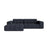 Jennifer 4-Sitzer Ecksofa, Linke Seite, aus Chenille in Marineblau (Eden 16 Deep Blue), 234x167 cm von Micadoni – Bild 1