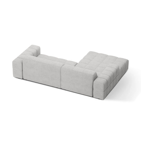 Jennifer 4-Sitzer Ecksofa, Linke Seite, aus Chenille in Silber (Eden 17 Silver), 234x167 cm von Micadoni – Bild 4