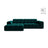 Jennifer 4-Sitzer Ecksofa, Linke Seite, aus Samt in Deep Petrol (Venus 2911), 234x167 cm von Micadoni – Bild 1