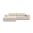 Jennifer 4-Sitzer Ecksofa, Linke Seite, aus Samt in Leichtes Beige (Bluvel 22), 234x167 cm von Micadoni – Bild 1
