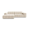 Jennifer 4-Sitzer Ecksofa, Linke Seite, aus Samt in Leichtes Beige (Bluvel 22), 234x167 cm von Micadoni – Bild 1