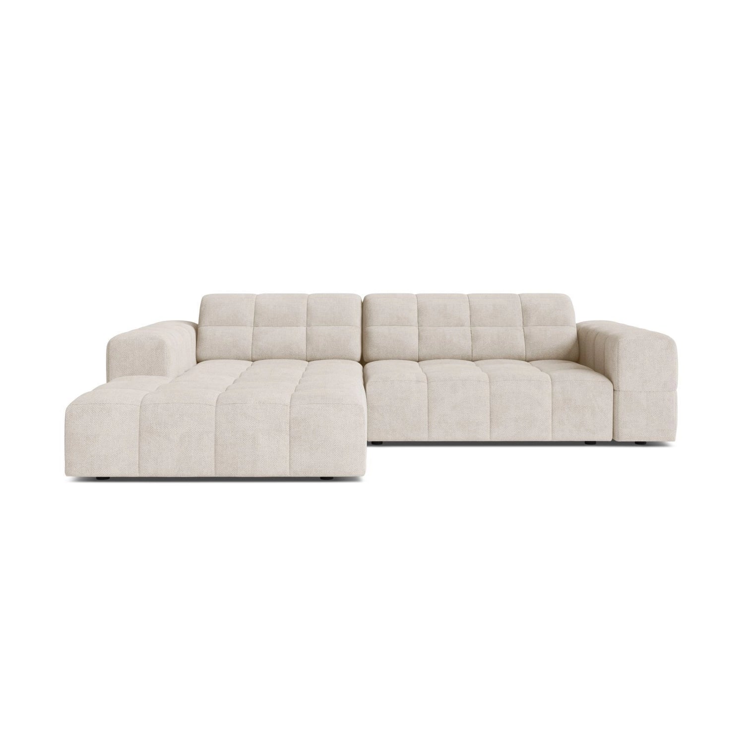 Jennifer 4-Sitzer Ecksofa, Linke Seite, aus Samt oder Chenille, 234x167 cm von Micadoni – Bild 1