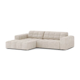 Jennifer 4-Sitzer Ecksofa, Linke Seite, aus Samt oder Chenille, 234x167 cm von Micadoni – Bild 3