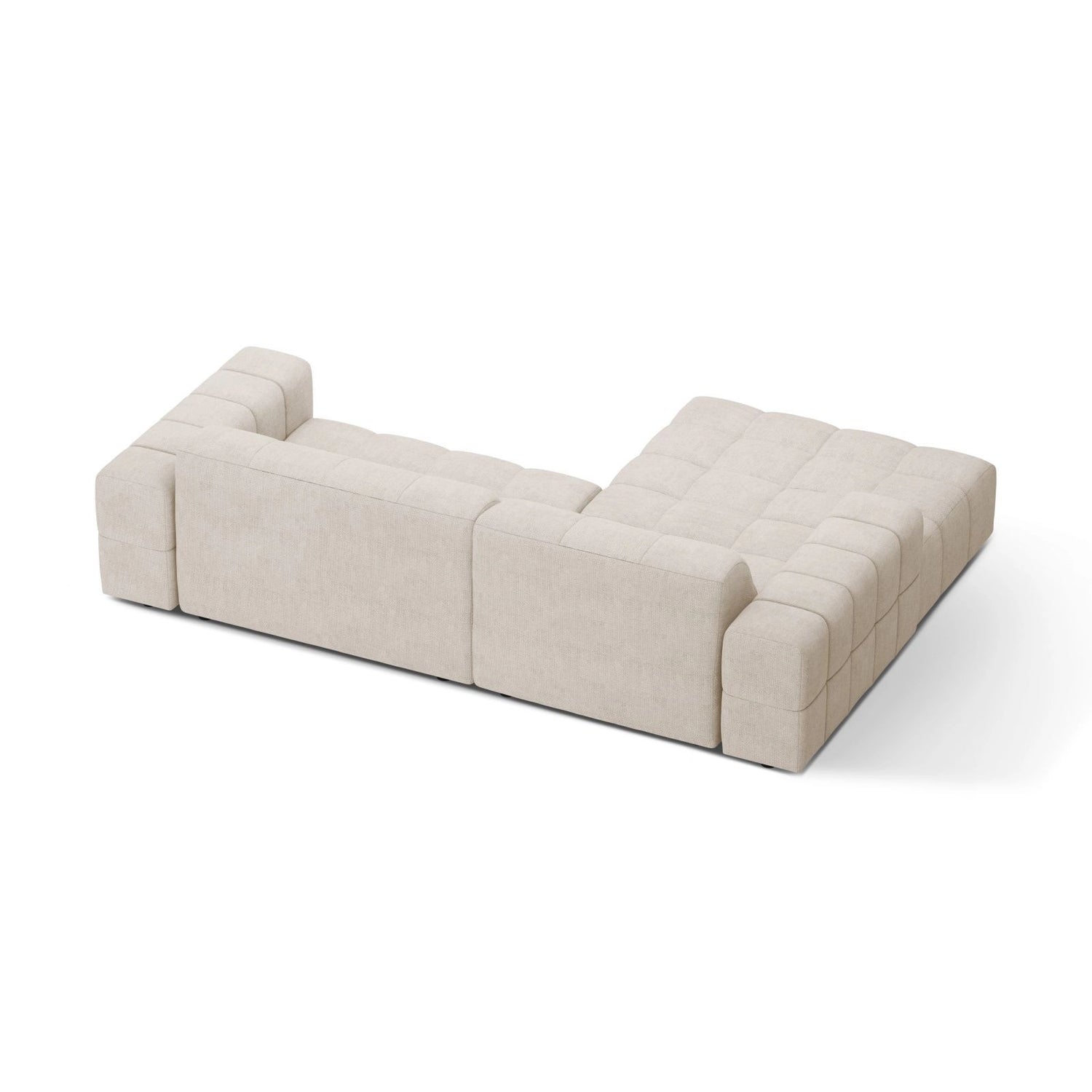 Jennifer 4-Sitzer Ecksofa, Linke Seite, aus Samt oder Chenille, 234x167 cm von Micadoni – Bild 4