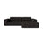 Jennifer 4-Sitzer Ecksofa, Rechte Seite, aus Chenille in Anthrazit (Eden 21 Black), 234x167 cm von Micadoni – Bild 1