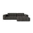 Jennifer 4-Sitzer Ecksofa, Rechte Seite, aus Chenille in Dunkelgrau (Eden 20 Graphite), 234x167 cm von Micadoni – Bild 1