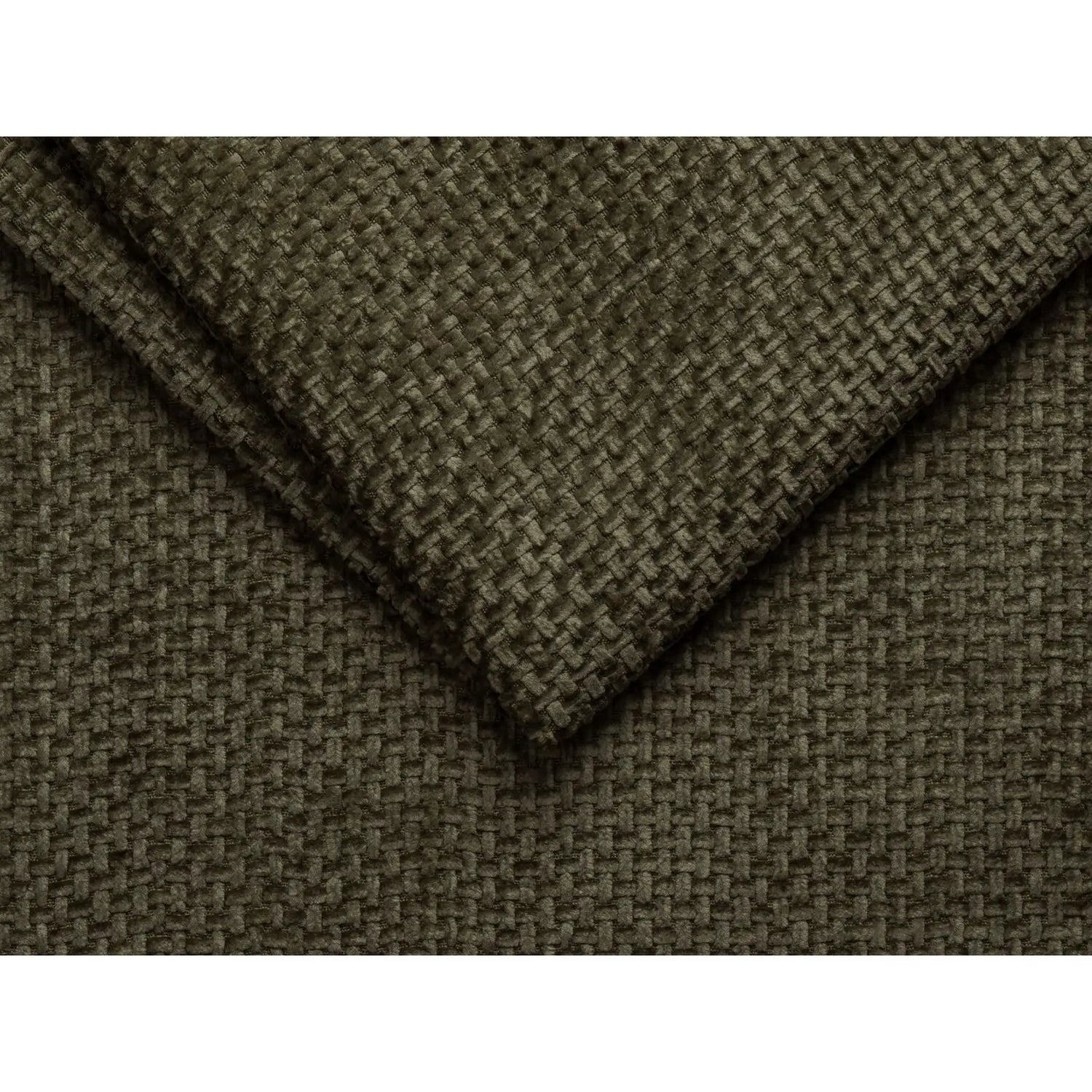 Jennifer 4-Sitzer Ecksofa, Rechte Seite, aus Chenille in Grün (Eden 12 Olive), 234x167 cm von Micadoni – Bild 5