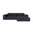 Jennifer 4-Sitzer Ecksofa, Rechte Seite, aus Chenille in Marineblau (Eden 16 Deep Blue), 234x167 cm von Micadoni – Bild 1