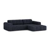 Jennifer 4-Sitzer Ecksofa, Rechte Seite, aus Chenille in Marineblau (Eden 16 Deep Blue), 234x167 cm von Micadoni – Bild 3