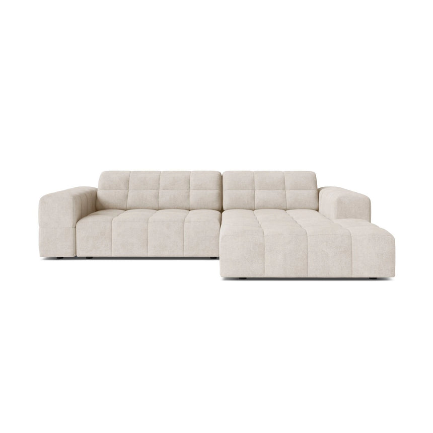 Jennifer 4-Sitzer Ecksofa, Rechte Seite, aus Samt oder Chenille, 234x167 cm von Micadoni – Bild 1