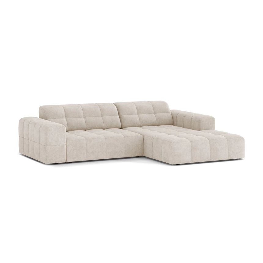 Jennifer 4-Sitzer Ecksofa, Rechte Seite, aus Samt oder Chenille, 234x167 cm von Micadoni – Bild 3