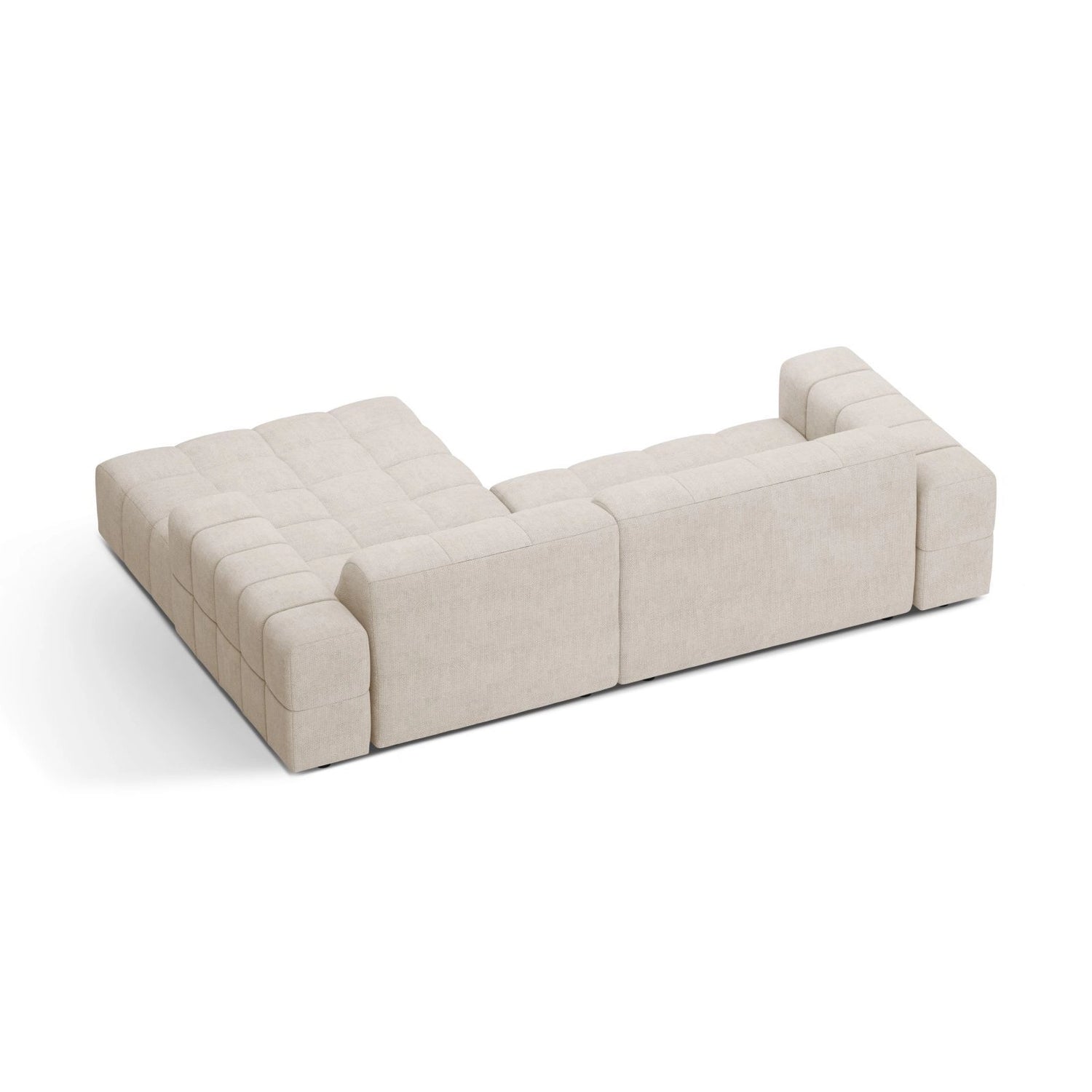 Jennifer 4-Sitzer Ecksofa, Rechte Seite, aus Samt oder Chenille, 234x167 cm von Micadoni – Bild 4