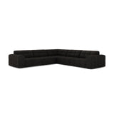 Jennifer 7-Sitzer Ecksofa, Symmetrisch, aus Chenille in Anthrazit (Eden 21 Black), 285x285 cm von Micadoni – Bild 1