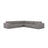 Jennifer 7-Sitzer Ecksofa, Symmetrisch, aus Chenille in Hellgrau (Eden 18 Grey), 285x285 cm von Micadoni – Bild 1
