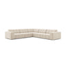 Jennifer 7-Sitzer Ecksofa, Symmetrisch, aus Samt in Leichtes Beige (Bluvel 22), 285x285 cm von Micadoni – Bild 1